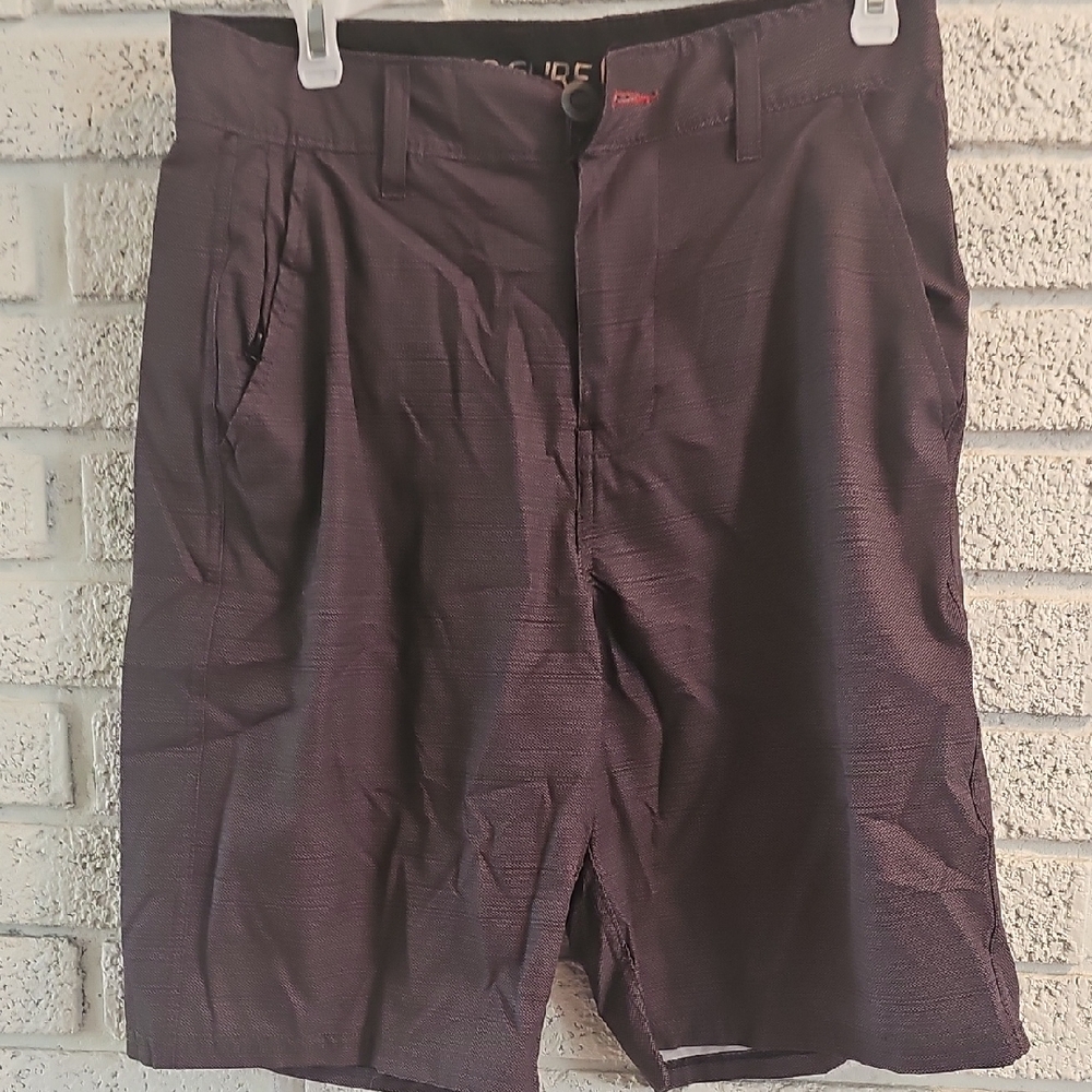 Men's Dark Gray Flat Front Shorts
